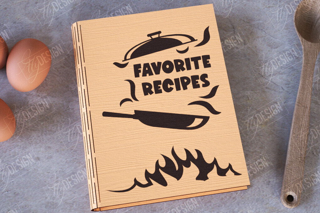 Σετ των 2 Intra απο ξύλο plywood 3mm-4mm πάχος – Βιβλίο Συνταγών |Εξώφυλλο βιβλίου|Συνταγές βιβλίων μαγειρικής Δίασταση  20x20 cm INTRAFABR-113524971