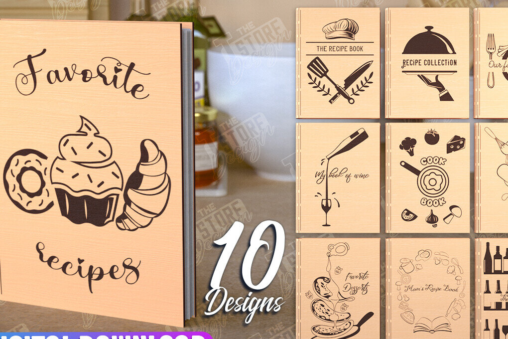 Σετ των 2 Intra απο ξύλο plywood 3mm-4mm πάχος – Πακέτο βιβλίου συνταγών | Εξώφυλλο βιβλίου | Βιβλιοδέτης Δίασταση  20x20 cm INTRAFABR-112525055