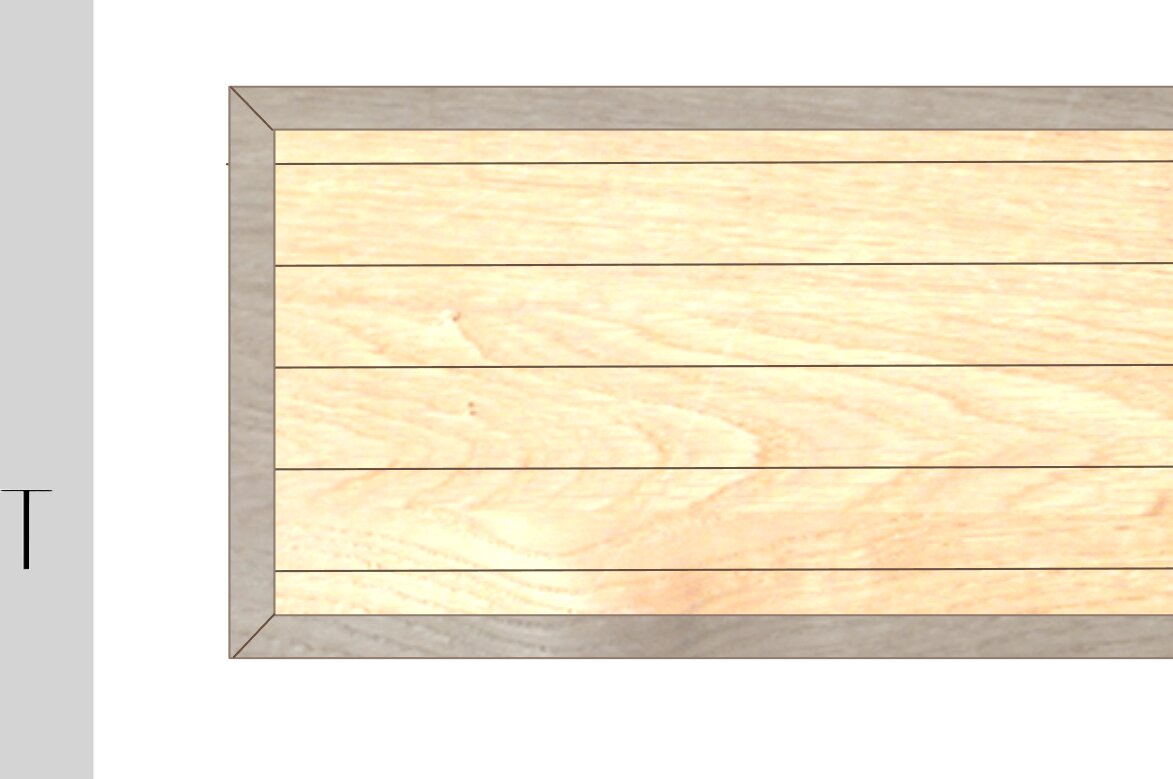 Σετ των 2 Intra απο ξύλο plywood 3mm-4mm πάχος – Rectangle Faux Shiplap Πλαίσιο Δίασταση  20x20 cm INTRAFABR-20627921
