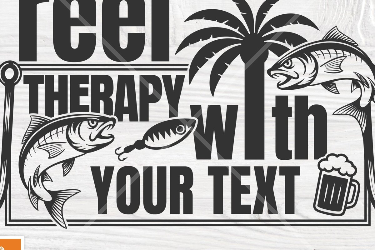 Σετ των 2 Intra απο ξύλο plywood 3mm-4mm πάχος – Reel Therapy with Fish Hooks Laser Δίασταση  20x20 cm INTRAFABR-125144316