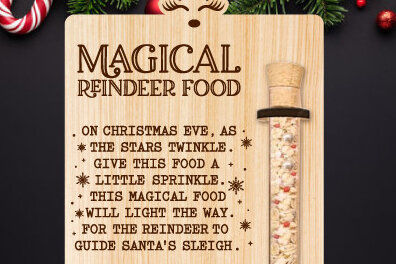 Σετ των 2 Intra απο ξύλο plywood 3mm-4mm πάχος – Στολίδι βάσης τροφίμου τάρανδος Δίασταση  20x20 cm INTRAFABR-75042250