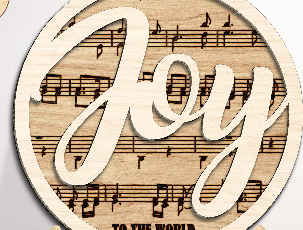 Σετ των 2 Intra απο ξύλο plywood 3mm-4mm πάχος – Relifious Music Stand Decor Δίασταση  20x20 cm INTRAFABR-98480426