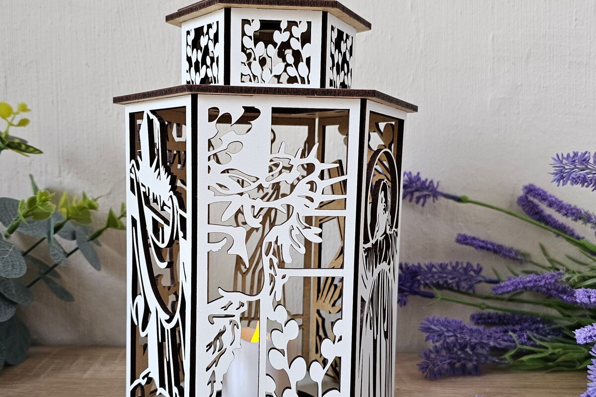 Σετ των 2 Intra απο ξύλο plywood 3mm-4mm πάχος – Θρησκευτικό Πασχαλινό Φανάρι | Ιησούς Δίασταση  20x20 cm INTRAFABR-118837123