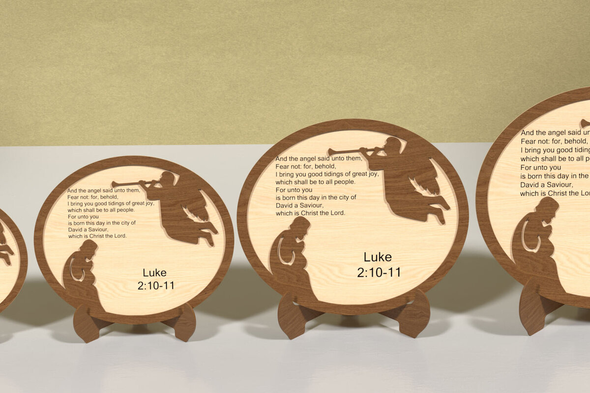 Σετ των 2 Intra απο ξύλο plywood 3mm-4mm πάχος – Θρησκευτική Ξύλινη Πλάκα -Faith Cut Laser Δίασταση  20x20 cm INTRAFABR-118900667