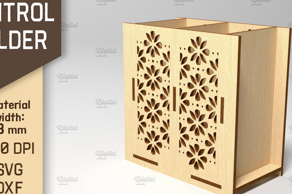 Σετ των 2 Intra απο ξύλο plywood 3mm-4mm πάχος – Στήριγμα τηλεχειριστηρίου. Storage Box Laser Δίασταση  20x20 cm INTRAFABR-87677235