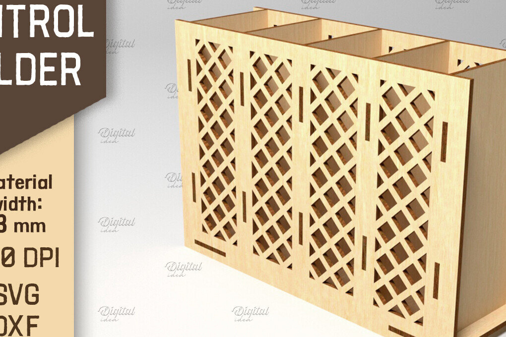 Σετ των 2 Intra απο ξύλο plywood 3mm-4mm πάχος – Στήριγμα τηλεχειριστηρίου. Storage Box Laser Δίασταση  20x20 cm INTRAFABR-87676945