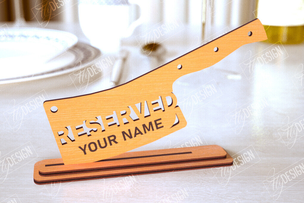 Σετ των 2 Intra απο ξύλο plywood 3mm-4mm πάχος – Δεσμευμένη πινακίδα | Αξεσουάρ εστιατορίου Δίασταση  20x20 cm INTRAFABR-113995965