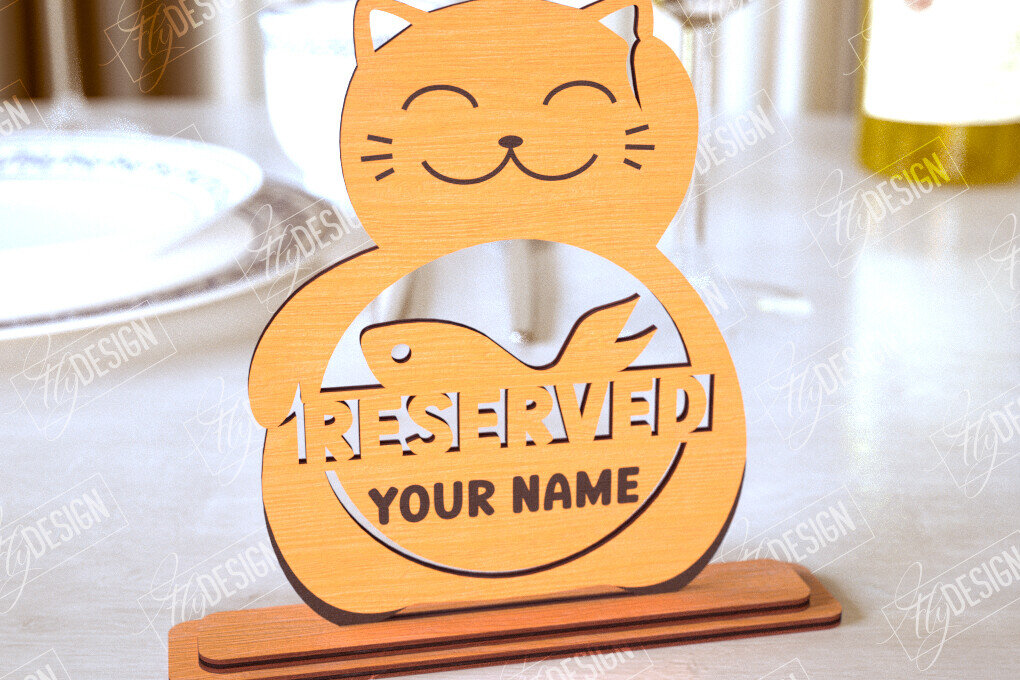 Σετ των 2 Intra απο ξύλο plywood 3mm-4mm πάχος – Δεσμευμένη πινακίδα | Αξεσουάρ εστιατορίου Δίασταση  20x20 cm INTRAFABR-113995998