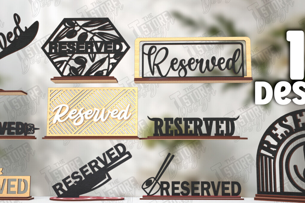 Σετ των 2 Intra απο ξύλο plywood 3mm-4mm πάχος – Πακέτο δεσμευμένων πινακίδων | Επιτραπέζιες επιγραφές |CNC Δίασταση  20x20 cm INTRAFABR-116902883