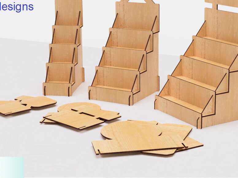 Σετ των 2 Intra απο ξύλο plywood 3mm-4mm πάχος – Βάση επίδειξης λιανικής πώλησης με λέιζερ Δίασταση  20x20 cm INTRAFABR-118682468