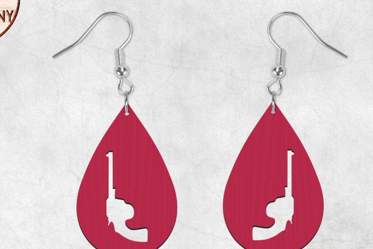 Σετ των 3 Intra απο ξύλο plywood 3mm-4mm πάχος – Revolvers Teardrop Boho Σκουλαρίκια Δίασταση  5x5 cm INTRAFABR-28858955