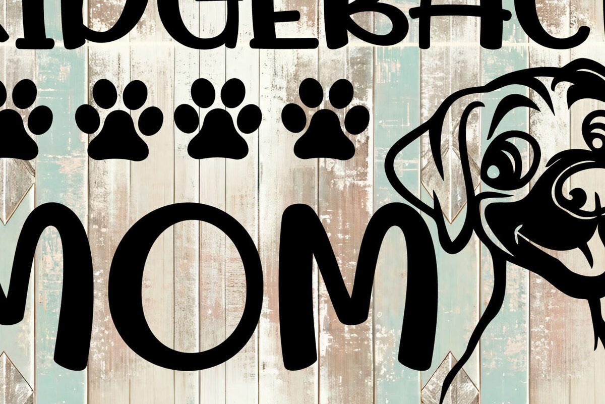 Σετ των 2 Intra απο ξύλο plywood 3mm-4mm πάχος – Σχεδιασμός Rhodesian Ridgeback Δίασταση  20x20 cm INTRAFABR-104624010