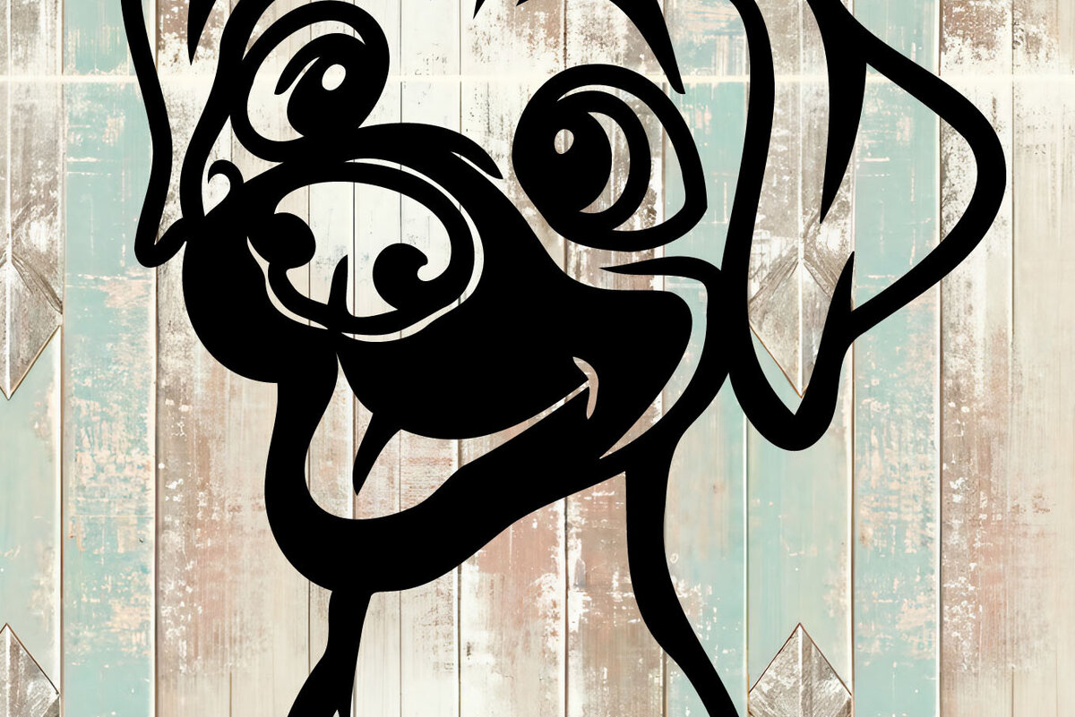 Σετ των 2 Intra απο ξύλο plywood 3mm-4mm πάχος – Σχεδιασμός Rhodesian Ridgeback Δίασταση  20x20 cm INTRAFABR-104623621