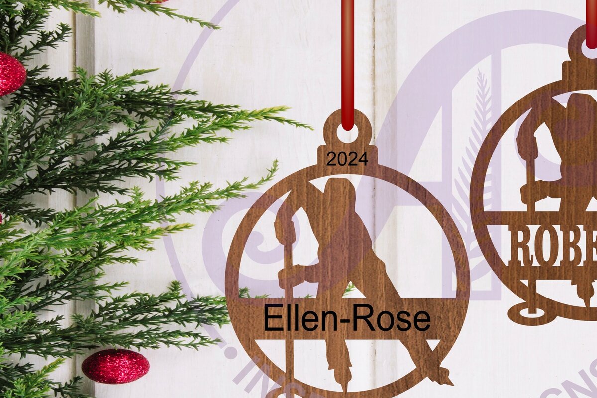 Σετ των 2 Intra απο ξύλο plywood 3mm-4mm πάχος – Χριστουγεννιάτικο στολίδι Ringette Laser Δίασταση  20x20 cm INTRAFABR-107590200