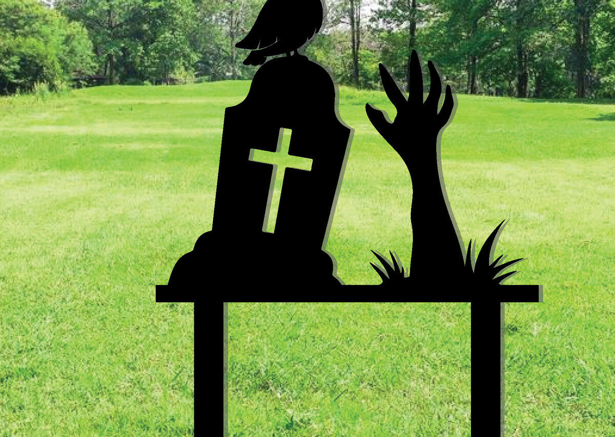 Σετ των 2 Intra απο ξύλο plywood 3mm-4mm πάχος – Rip and Zombie Hands Garden Yard Stakes Δίασταση  20x20 cm INTRAFABR-101277149