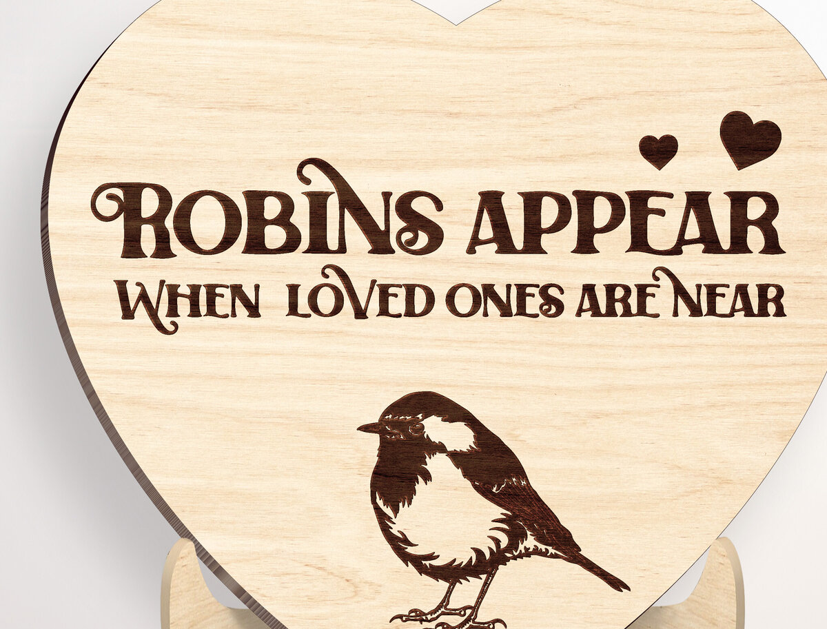 Σετ των 2 Intra απο ξύλο plywood 3mm-4mm πάχος – Αρχείο κοπής με λέιζερ με βάση την εμφάνιση Robins Δίασταση  20x20 cm INTRAFABR-101882111