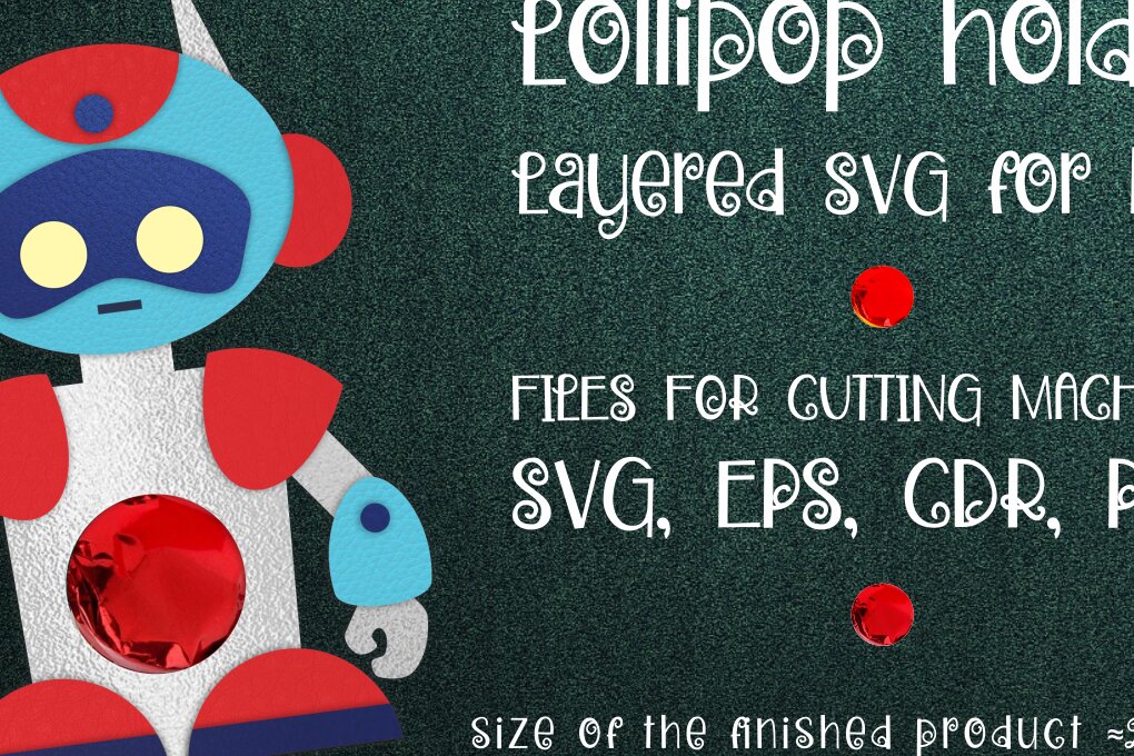 Σετ των 2 Intra απο ξύλο plywood 3mm-4mm πάχος – Πρότυπο ρομπότ Lollipop Holder Δίασταση  20x20 cm INTRAFABR-12600969