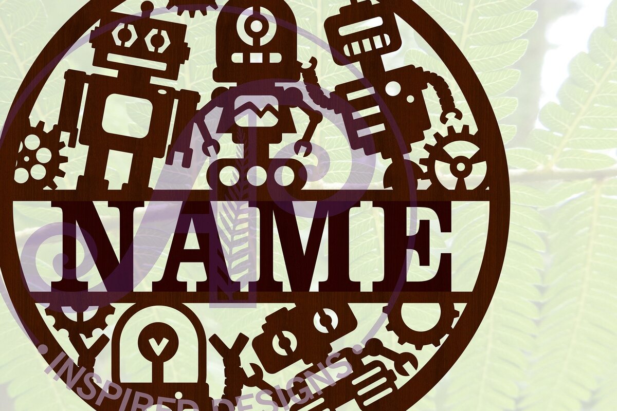 Intra απο ξύλο plywood 3mm-4mm πάχος – Αρχείο αποκοπής Sign Name Robot Δίασταση  40x30 cm INTRAFABR-67415080