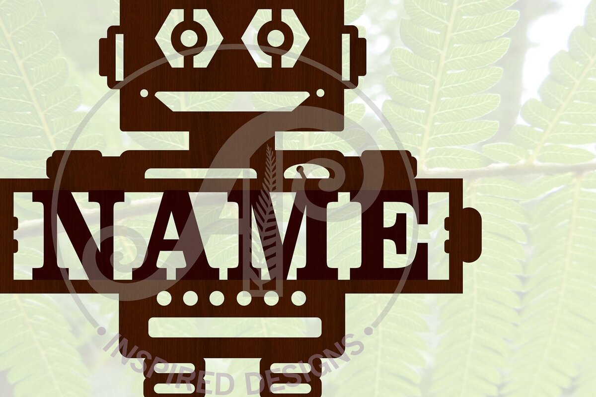 Intra απο ξύλο plywood 3mm-4mm πάχος – Αρχείο αποκοπής Sign Name Robot Δίασταση  40x30 cm INTRAFABR-65165186