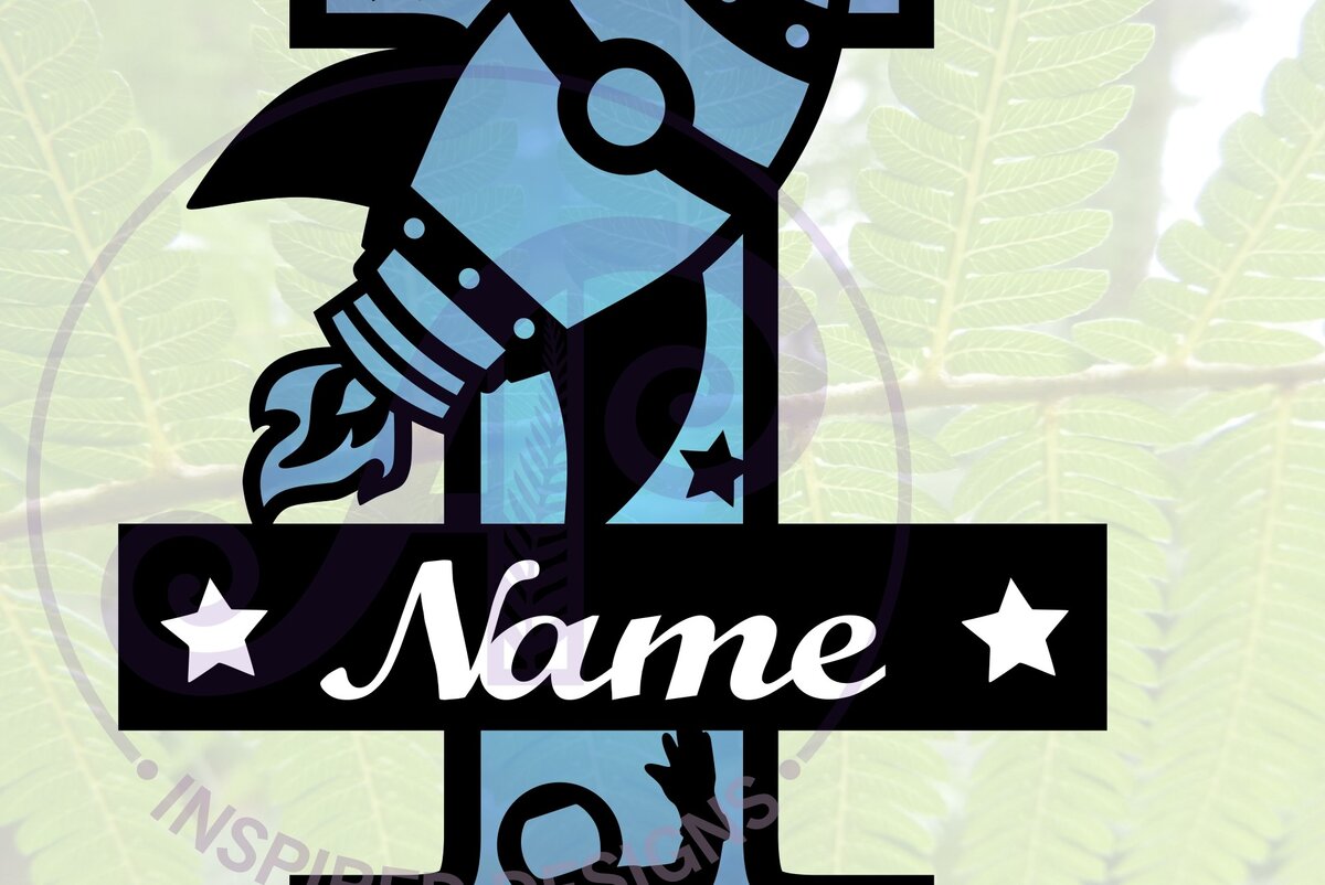 Σετ των 2 Intra απο ξύλο plywood 3mm-4mm πάχος – Rocket Monogram Letter I Αρχείο Δίασταση  20x20 cm INTRAFABR-69520679