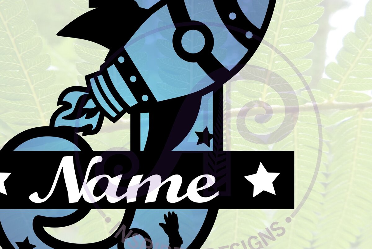 Σετ των 2 Intra απο ξύλο plywood 3mm-4mm πάχος – Αρχείο Rocket Monogram Letter J Δίασταση  20x20 cm INTRAFABR-69520697