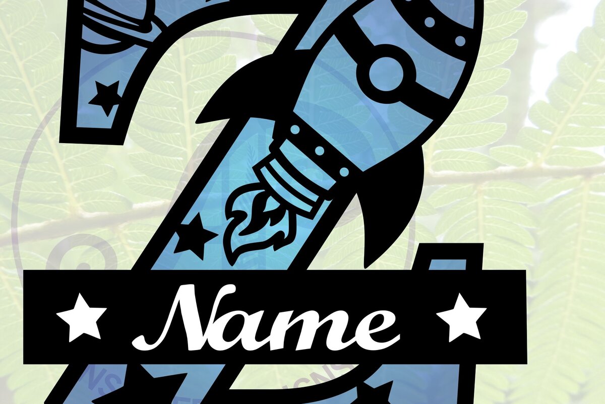 Σετ των 2 Intra απο ξύλο plywood 3mm-4mm πάχος – Αρχείο Rocket Monogram Letter Z Δίασταση  20x20 cm INTRAFABR-69528489