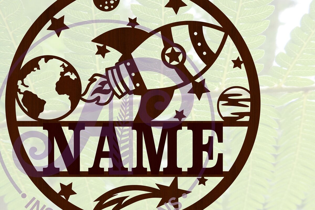 Σετ των 2 Intra απο ξύλο plywood 3mm-4mm πάχος – Αρχείο αποκοπής Sin Name Rocket Δίασταση  20x20 cm INTRAFABR-67415374