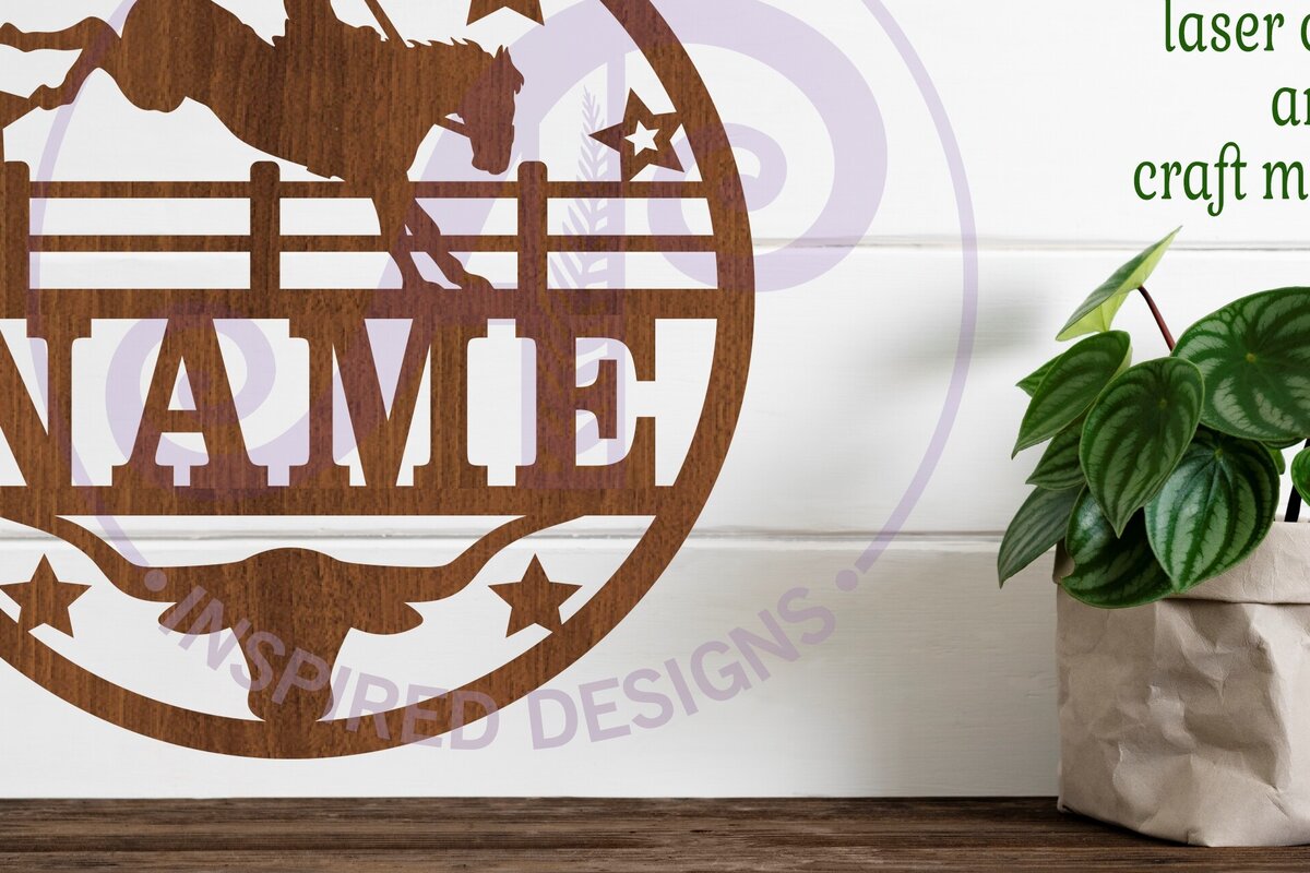 Σετ των 2 Intra απο ξύλο plywood 3mm-4mm πάχος – Rodeo Horse Όνομα Σήμα Δίασταση  20x20 cm INTRAFABR-86747554