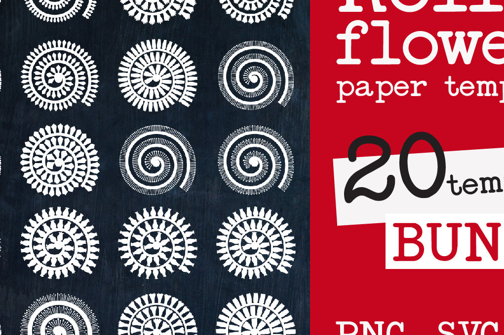 Σετ των 2 Intra απο ξύλο plywood 3mm-4mm πάχος – Πρότυπο χαρτιού έλασης λουλουδιών Δίασταση  20x20 cm INTRAFABR-9615853