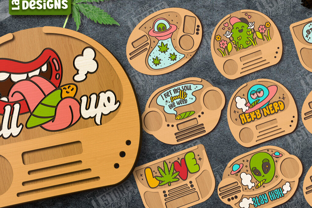 Σετ των 2 Intra απο ξύλο plywood 3mm-4mm πάχος – Δέσμη κοπής λέιζερ κυλιόμενου δίσκου | Αρχείο CNC Δίασταση  20x20 cm INTRAFABR-120560047