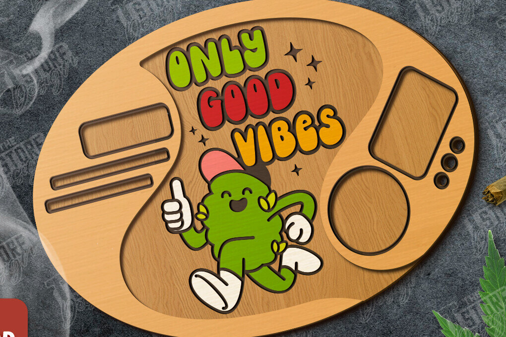 Σετ των 2 Intra απο ξύλο plywood 3mm-4mm πάχος – Κοπή λέιζερ κυλιόμενου δίσκου | Tobacco Rolling Δίασταση  20x20 cm INTRAFABR-120560004