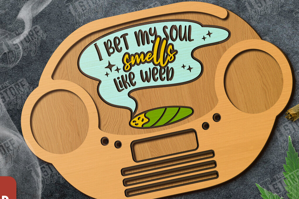 Σετ των 2 Intra απο ξύλο plywood 3mm-4mm πάχος – Κοπή λέιζερ κυλιόμενου δίσκου | Tobacco Rolling Δίασταση  20x20 cm INTRAFABR-120560006