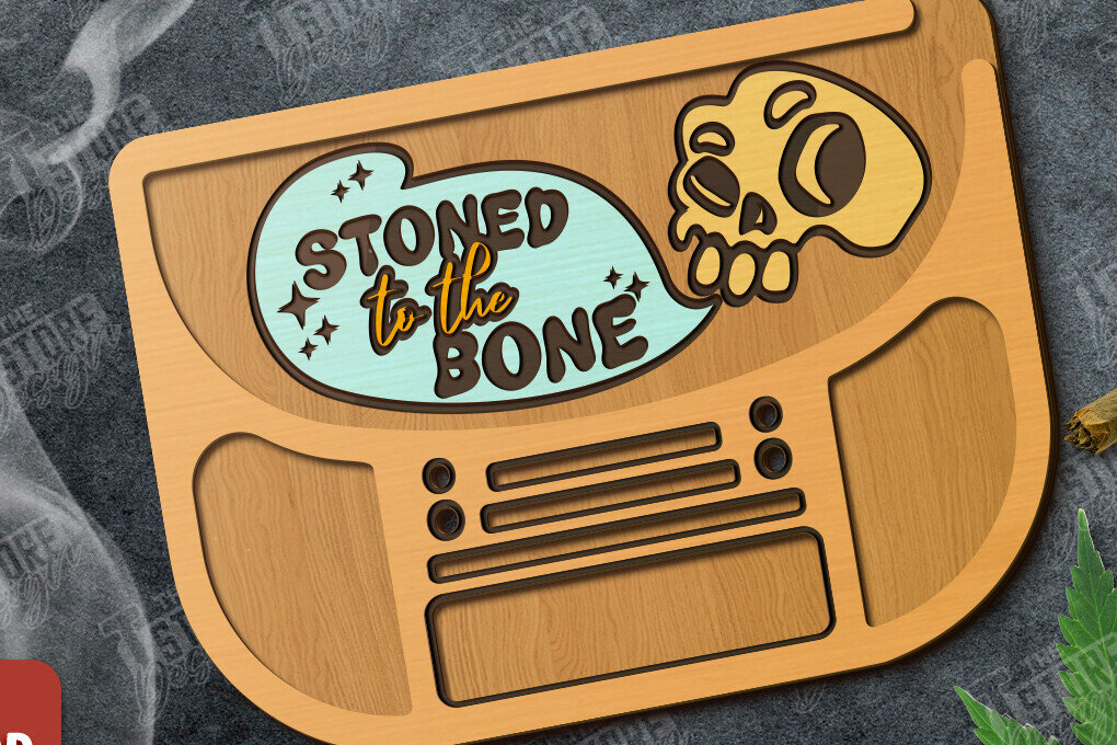 Σετ των 2 Intra απο ξύλο plywood 3mm-4mm πάχος – Κοπή λέιζερ κυλιόμενου δίσκου | Tobacco Rolling Δίασταση  20x20 cm INTRAFABR-120560015