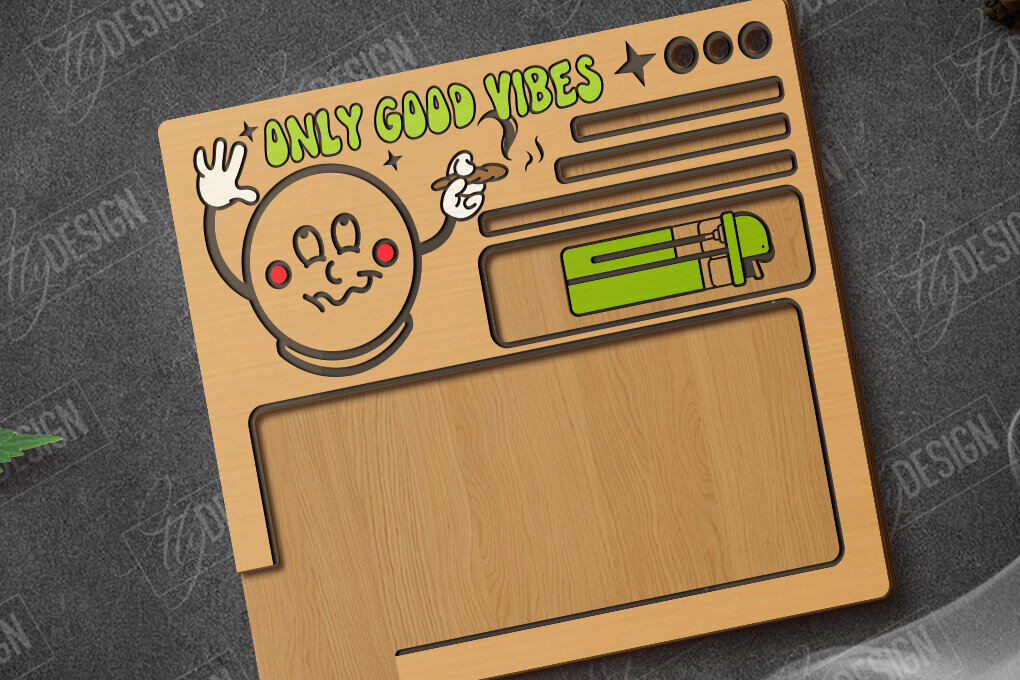 Σετ των 2 Intra απο ξύλο plywood 3mm-4mm πάχος – Κυλιόμενος δίσκος | Tobacco Rolling | Καπνός Δίασταση  20x20 cm INTRAFABR-119133794