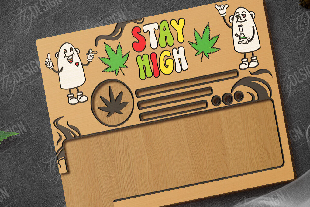 Σετ των 2 Intra απο ξύλο plywood 3mm-4mm πάχος – Κυλιόμενος δίσκος | Tobacco Rolling | Καπνός Δίασταση  20x20 cm INTRAFABR-119309138