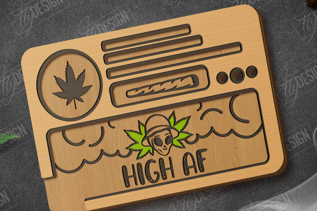 Σετ των 2 Intra απο ξύλο plywood 3mm-4mm πάχος – Κυλιόμενος δίσκος | Tobacco Rolling | Καπνός Δίασταση  20x20 cm INTRAFABR-119133787