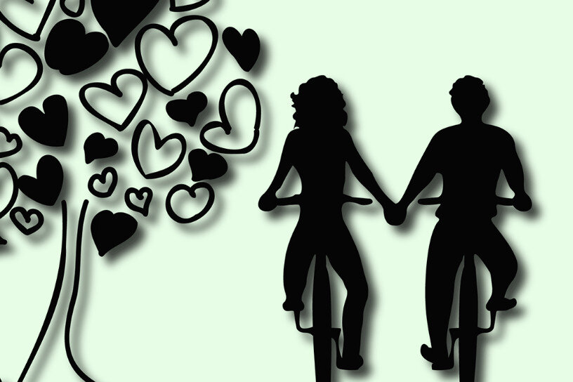 Σετ των 2 Intra απο ξύλο plywood 3mm-4mm πάχος – Ρομαντική βόλτα Δίασταση  20x20 cm INTRAFABR-21407752