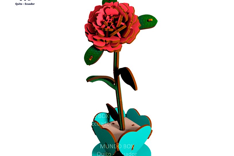 Σετ των 2 Intra απο ξύλο plywood 3mm-4mm πάχος – Τριαντάφυλλο και Βάζο Κοπής Laser 3mm Δίασταση  20x20 cm INTRAFABR-121546063