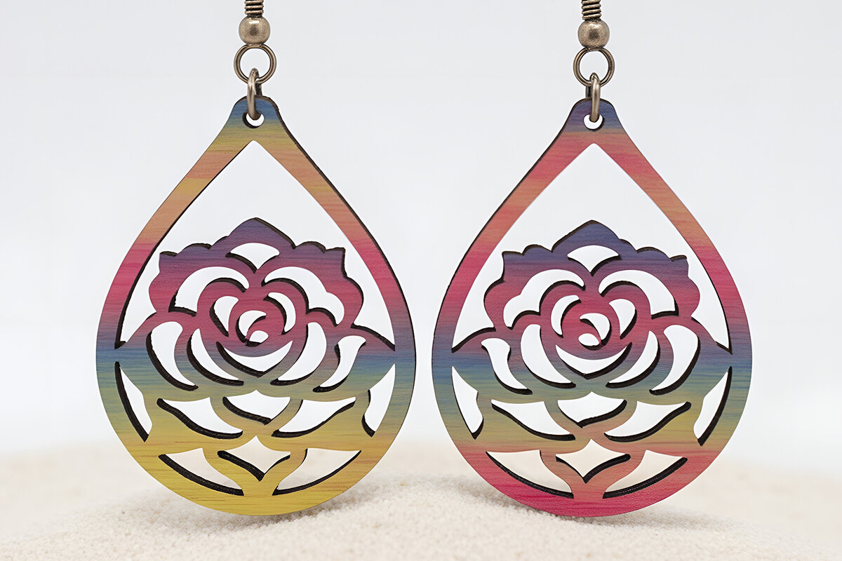 Σετ των 3 Intra απο ξύλο plywood 3mm-4mm πάχος – Ροζ Σκουλαρίκια Αρχεία Δίασταση  5x5 cm INTRAFABR-121542352