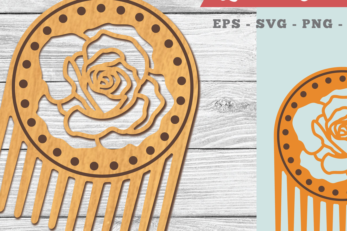 Σετ των 2 Intra απο ξύλο plywood 3mm-4mm πάχος – Rose FlowerComb Δίασταση  20x20 cm INTRAFABR-104778470