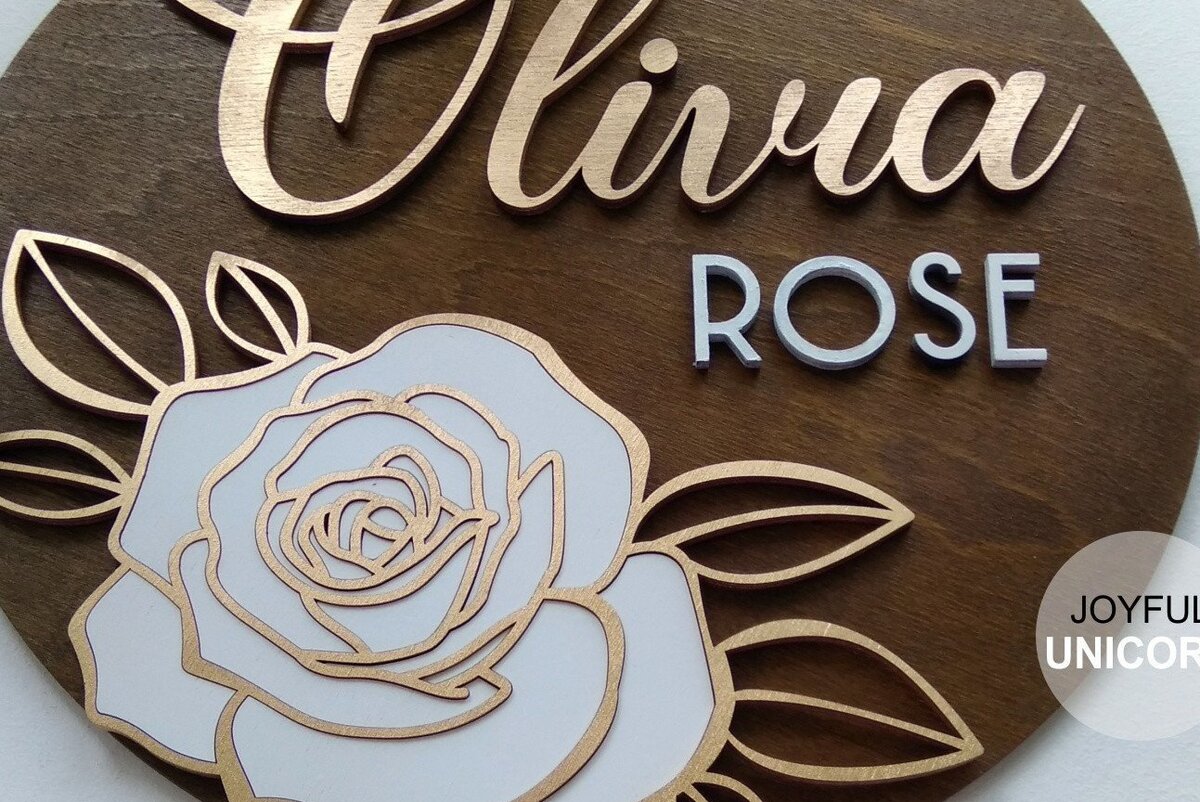 Σετ των 2 Intra απο ξύλο plywood 3mm-4mm πάχος – Ρόδο λουλούδι όνομα φυτώριο Δίασταση  20x20 cm INTRAFABR-32724298