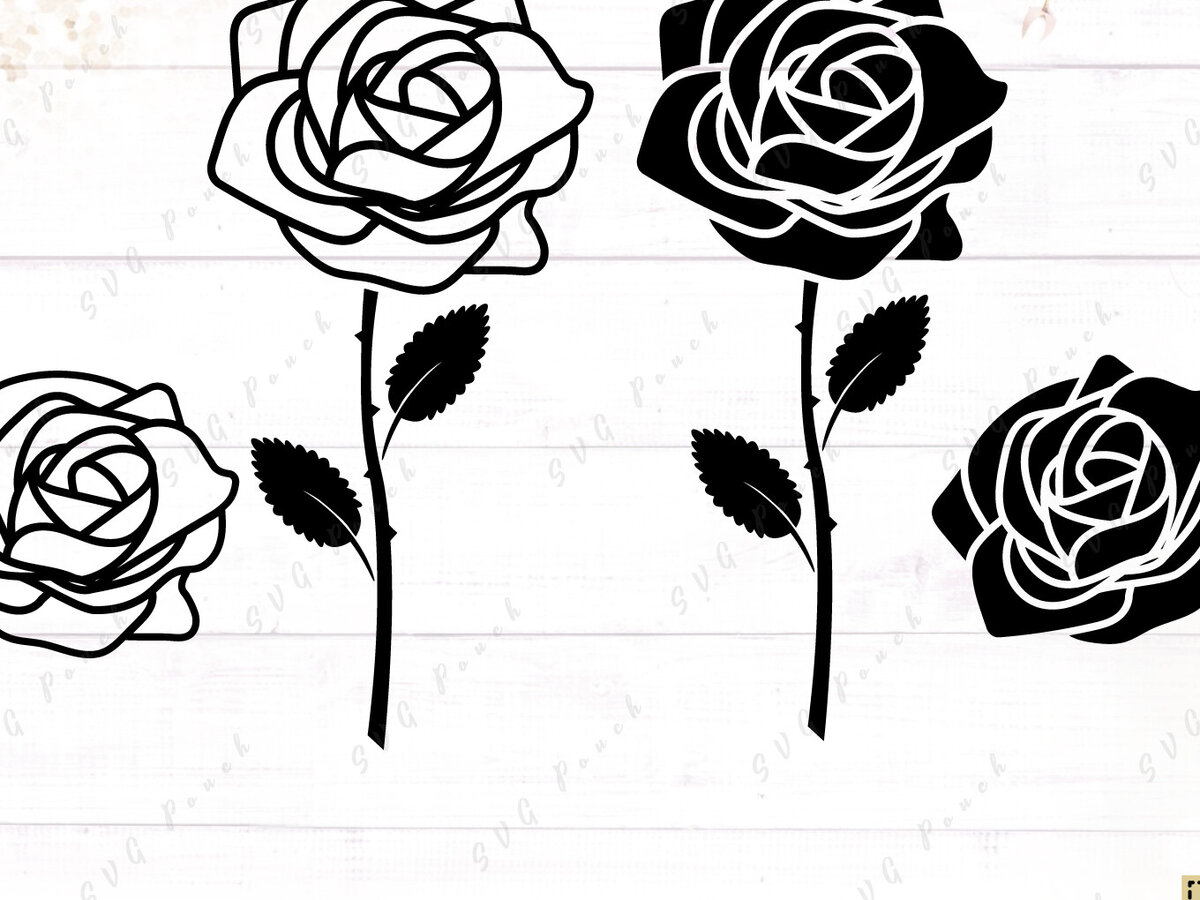 Σετ των 2 Intra απο ξύλο plywood 3mm-4mm πάχος – Rose Flower Δίασταση  20x20 cm INTRAFABR-117738381