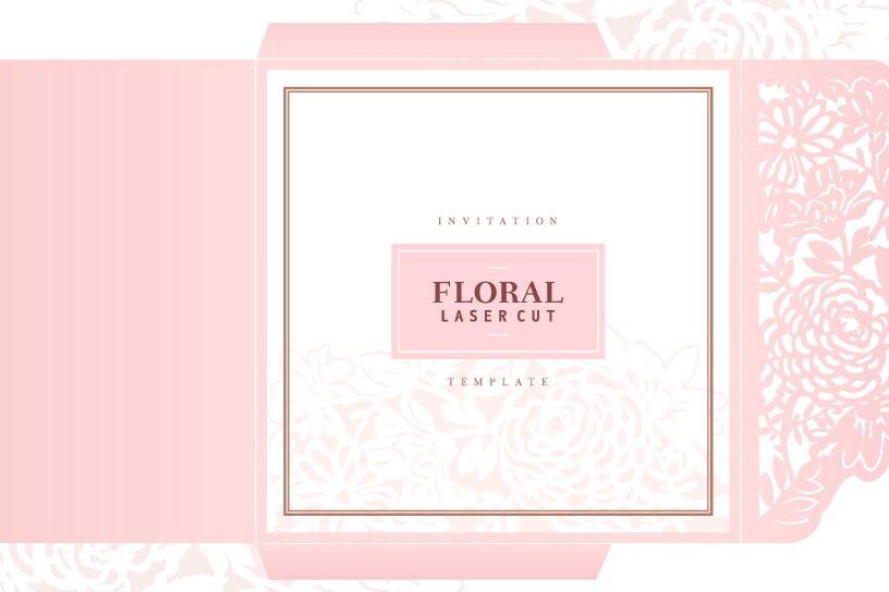 Σετ των 2 Intra απο ξύλο plywood 3mm-4mm πάχος – Rose, Minimalist Floral Laser Δίασταση  20x20 cm INTRAFABR-90336260