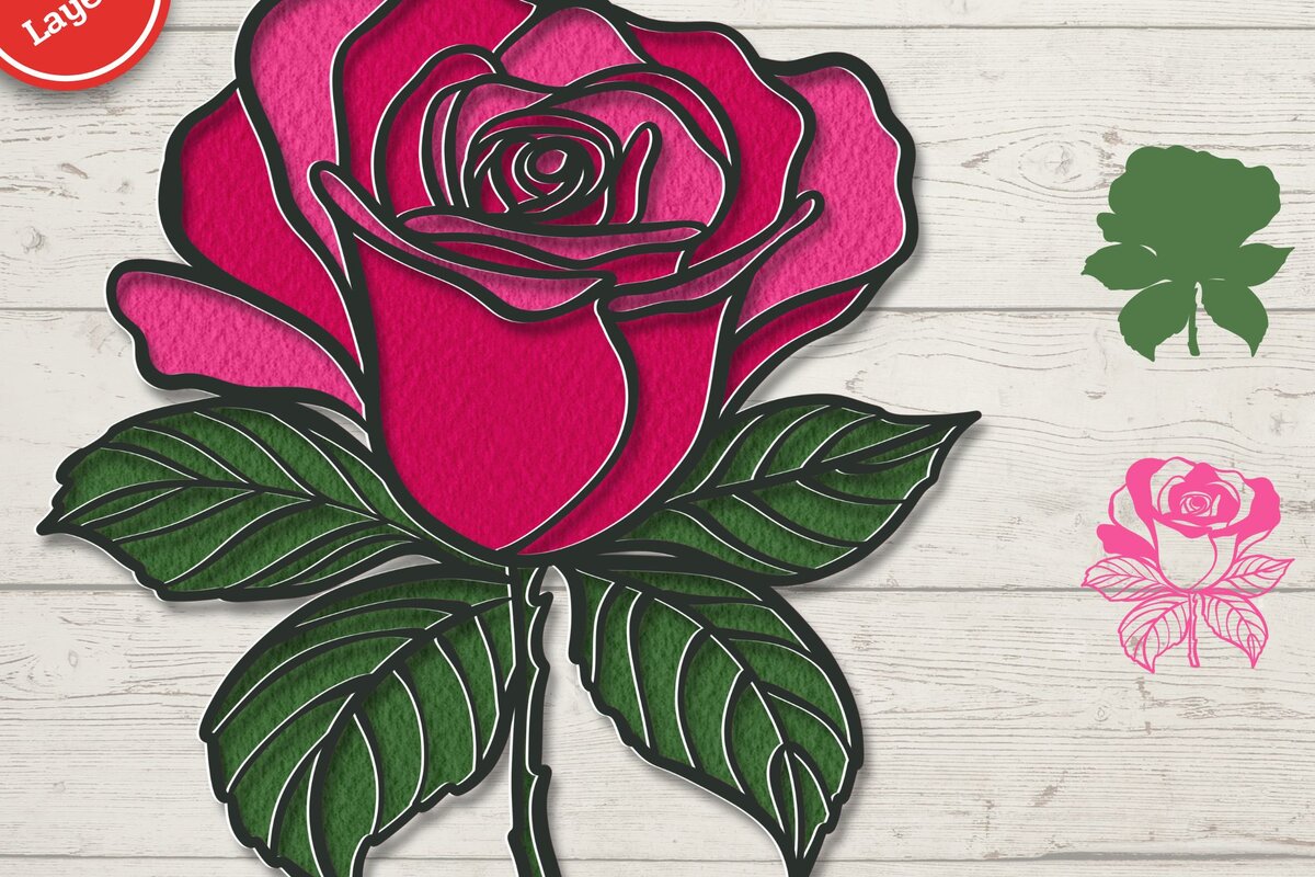 Σετ των 2 Intra απο ξύλο plywood 3mm-4mm πάχος – Τριαντάφυλλο Ημέρα του Αγίου Βαλεντίνου Δίασταση  20x20 cm INTRAFABR-85922701