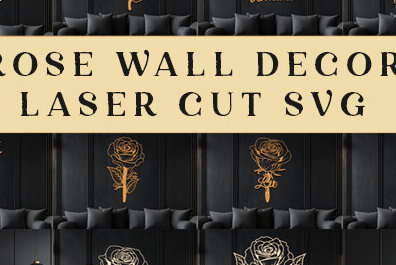 Intra απο ξύλο plywood 3mm-4mm πάχος – Διακόσμηση τοίχου με τριαντάφυλλο Bundle Δίασταση  40x30 cm INTRAFABR-95651411