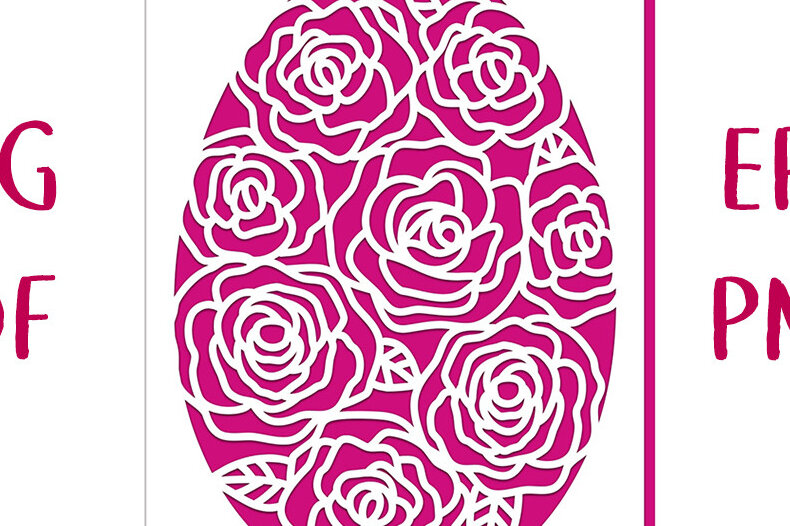 Σετ των 2 Intra απο ξύλο plywood 3mm-4mm πάχος – Τριαντάφυλλα Πασχαλινή Κάρτα Αυγού Αρχείο κομμένο Δίασταση  20x20 cm INTRAFABR-26438535