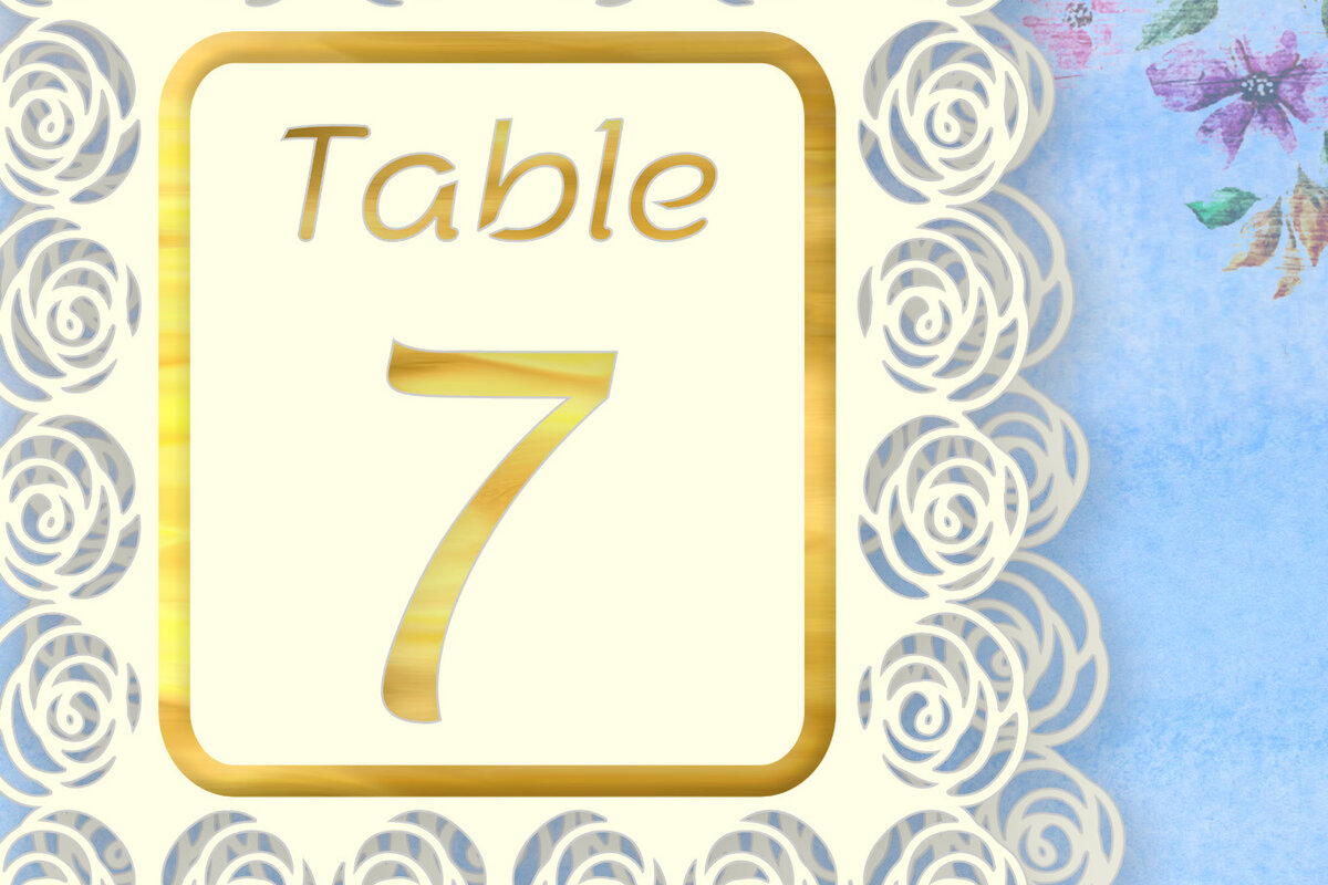 Σετ των 2 Intra απο ξύλο plywood 3mm-4mm πάχος – Τραπεζάκι Τριαντάφυλλο Αριθμός 7 Δίασταση  20x20 cm INTRAFABR-70188442