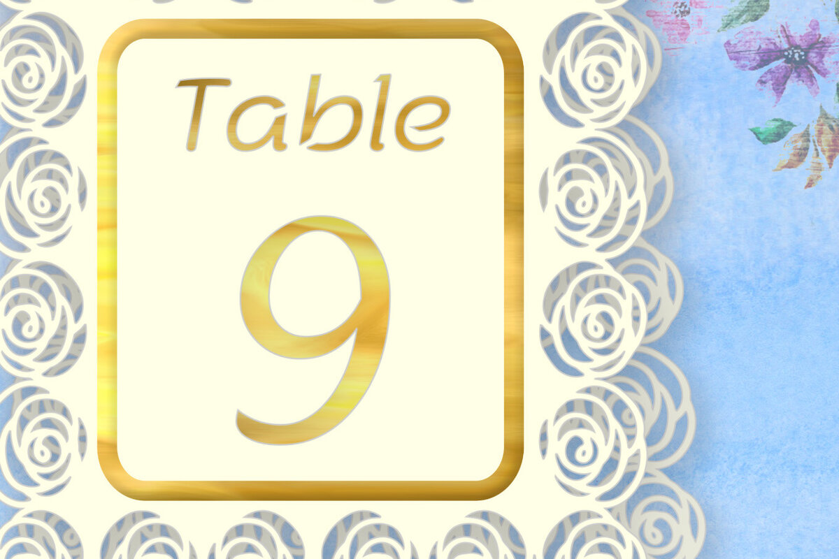 Σετ των 2 Intra απο ξύλο plywood 3mm-4mm πάχος – Τραπεζάκι Τριαντάφυλλο Αριθμός 9 Δίασταση  20x20 cm INTRAFABR-70188971