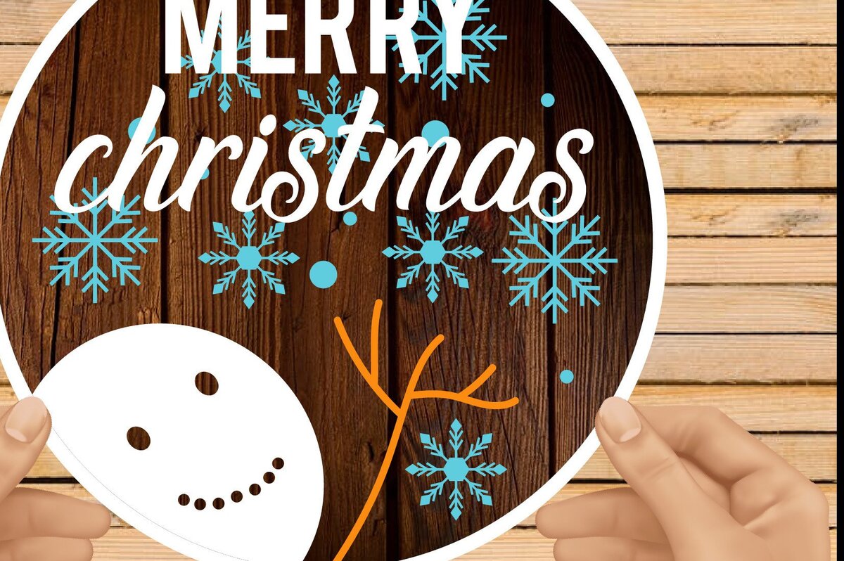 Σετ των 2 Intra απο ξύλο plywood 3mm-4mm πάχος – Στρογγυλή Χριστουγεννιάτικη Πόρτα Καλωσορίσματος Δίασταση  20x20 cm INTRAFABR-39106974