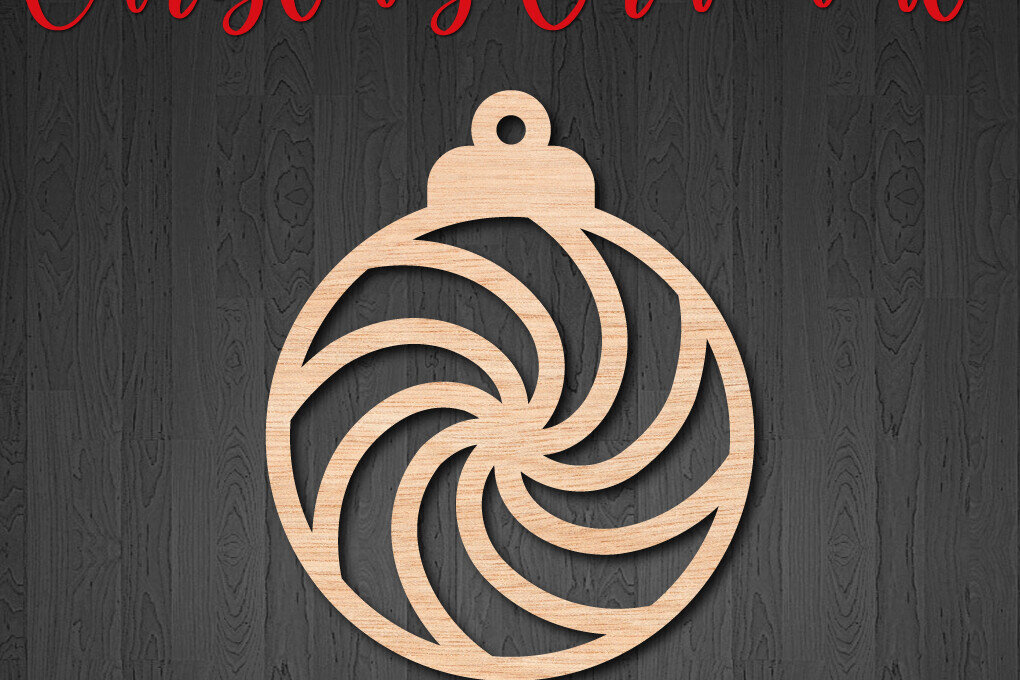 Σετ των 2 Intra απο ξύλο plywood 3mm-4mm πάχος – Στρογγυλό χριστουγεννιάτικο γλειφιτζούρι στολίδι Δίασταση  20x20 cm INTRAFABR-108193189